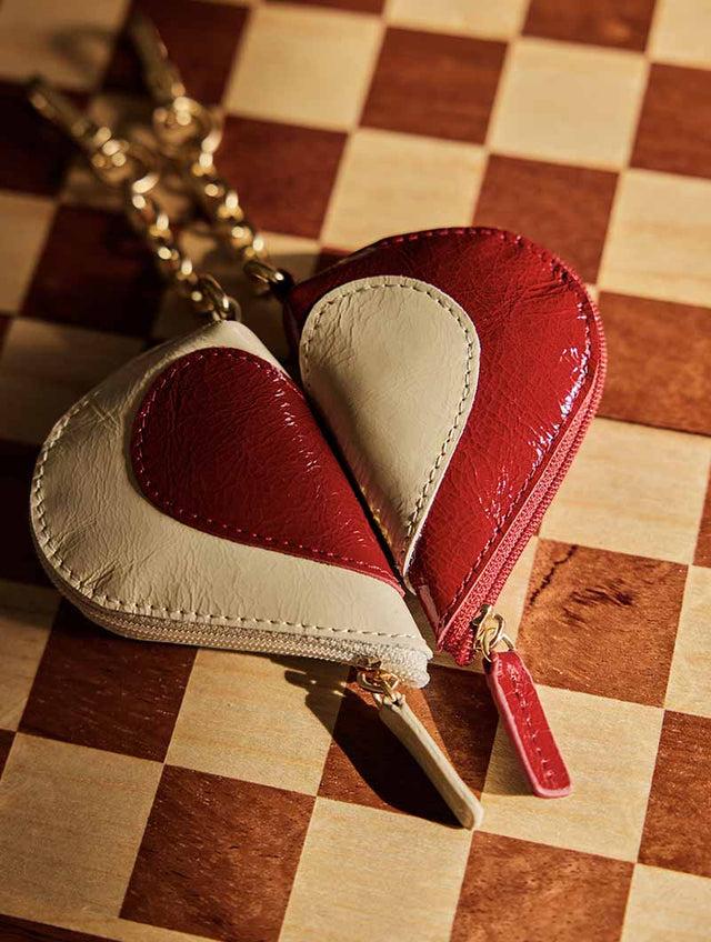 Nat & Nin Bandoulières Et Autres Charm Duo Coeur Rouge