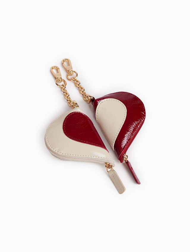 Nat & Nin Bandoulières Et Autres Charm Duo Coeur Rouge