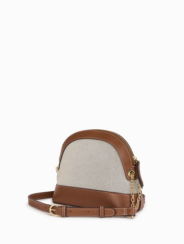 Nat & Nin Sacs Porté épaule Juliet Toile Toile Noisette