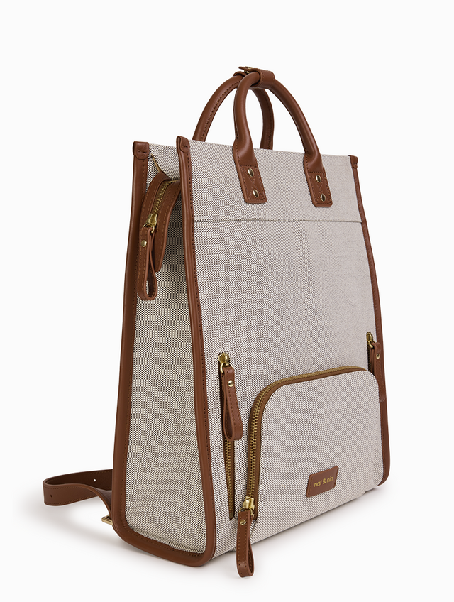 Nat & Nin Sacs à Dos Et Sacs A4 Macy Backpack Toile Noisette