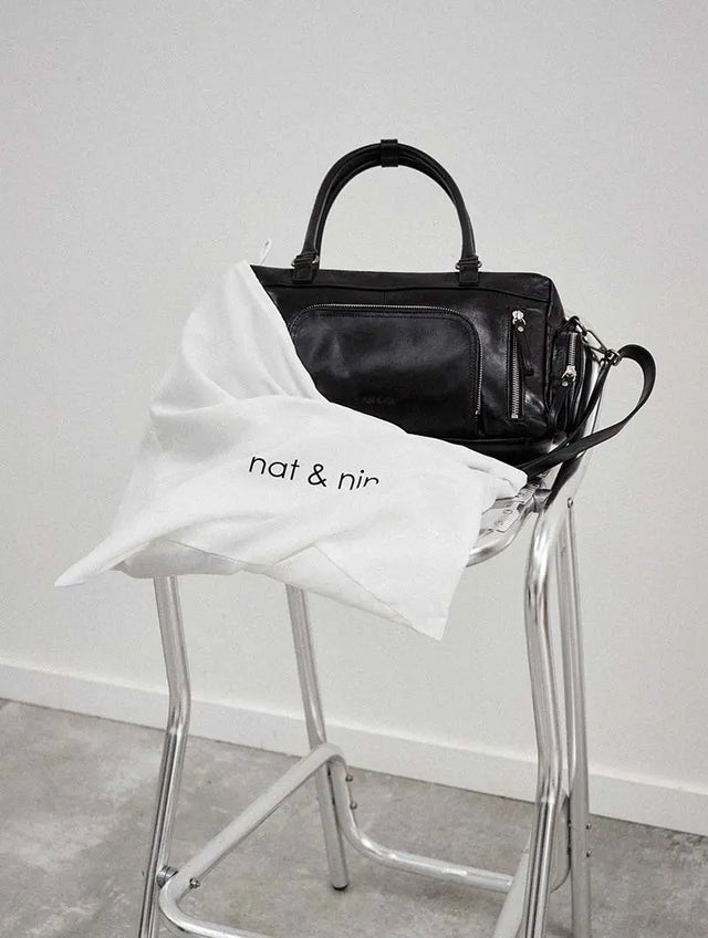 Nat & Nin Sacs à Dos Et Sacs A4 Macy Pocket Noir Glacé