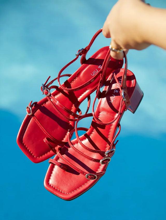 Nat & Nin Chaussures Femme Maldives Rouge Amour Rouge Amour