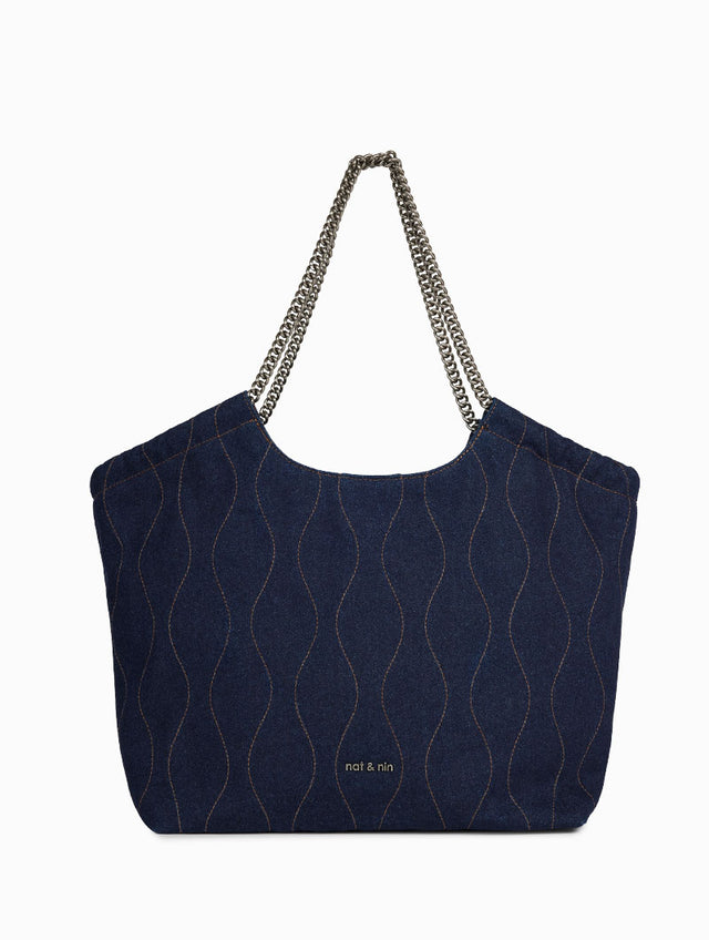 Nat & Nin Sacs porté épaule Marcelle Denim Denim brut