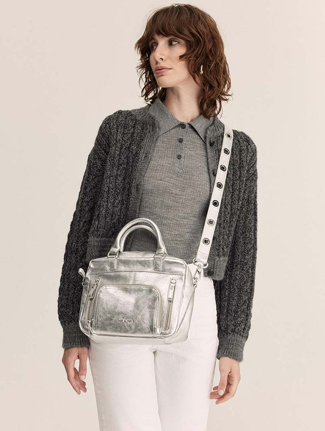 Nat & Nin Bandoulières Et Autres Eddy Aqua Silver