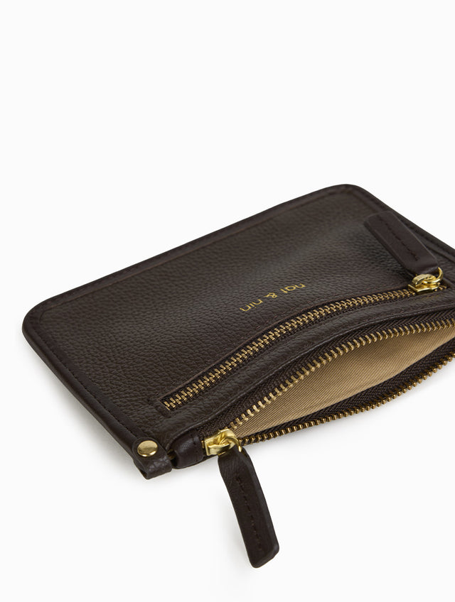 Nat & Nin Porte Cartes Elise Ébène Grainé