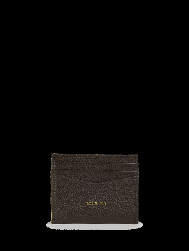 Nat & Nin Porte cartes Many Ébène grainé