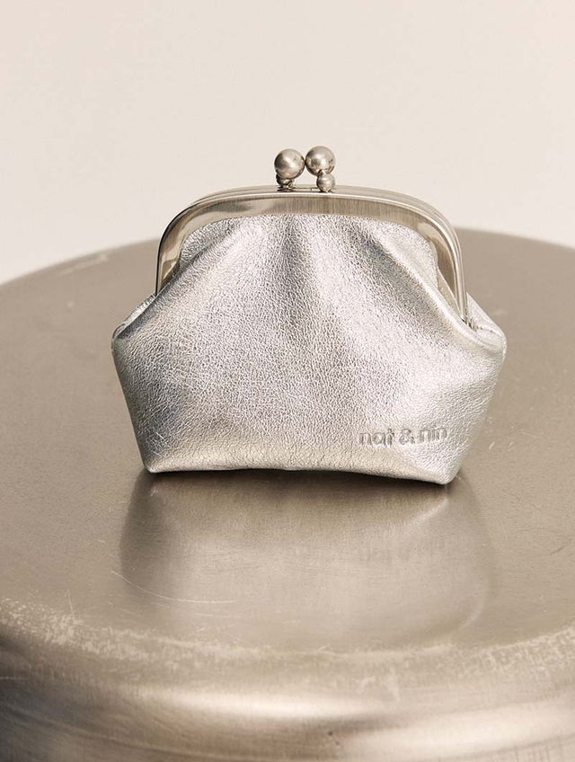 Nat & Nin Porte Monnaies Mini Bibi Aqua Silver