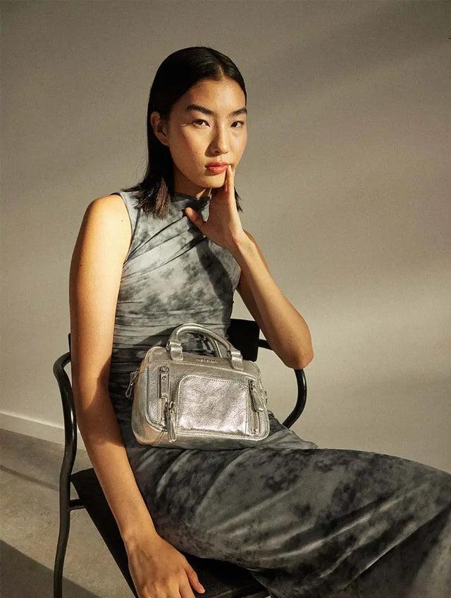 Nat & Nin Sacs à main Micro Macy Aqua Silver