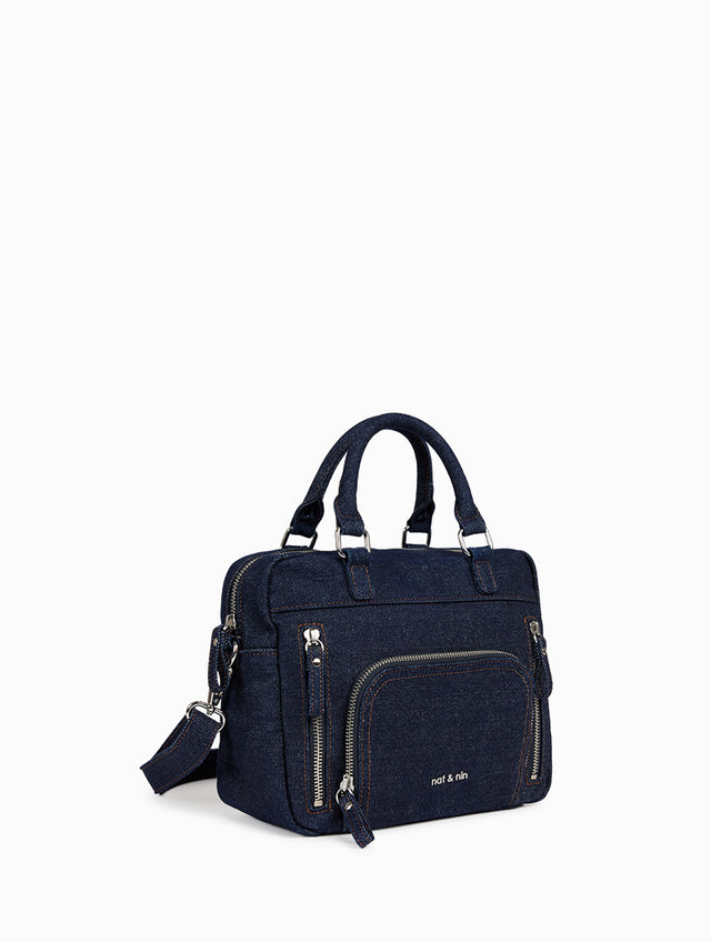 Nat & Nin Sacs à Main Mini Macy Denim Denim Brut