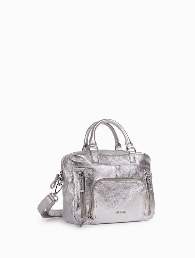 Nat & Nin Sacs à Main Mini Macy Silver