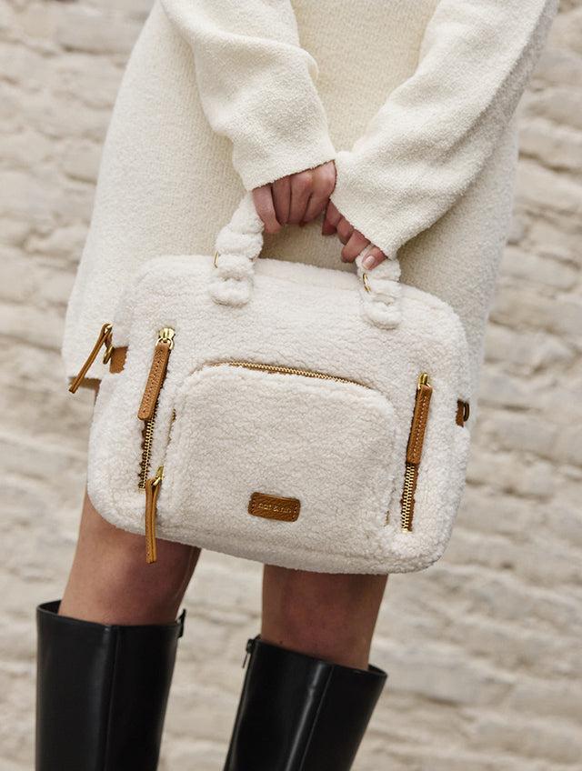 Nat & Nin Sacs à Main Mini Macy Teddy Teddy Creme