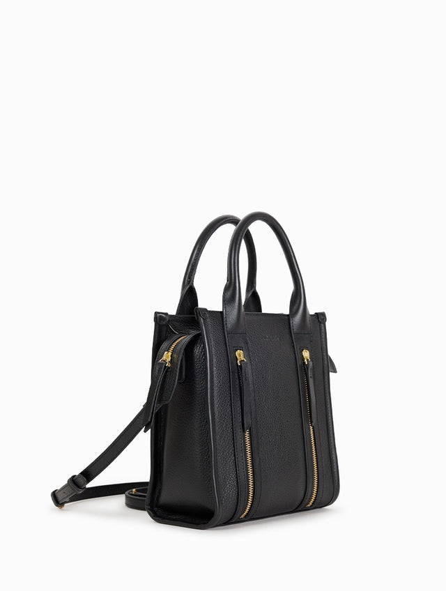 Nat & Nin Sacs à Main Mini Opéra Noir Grainé