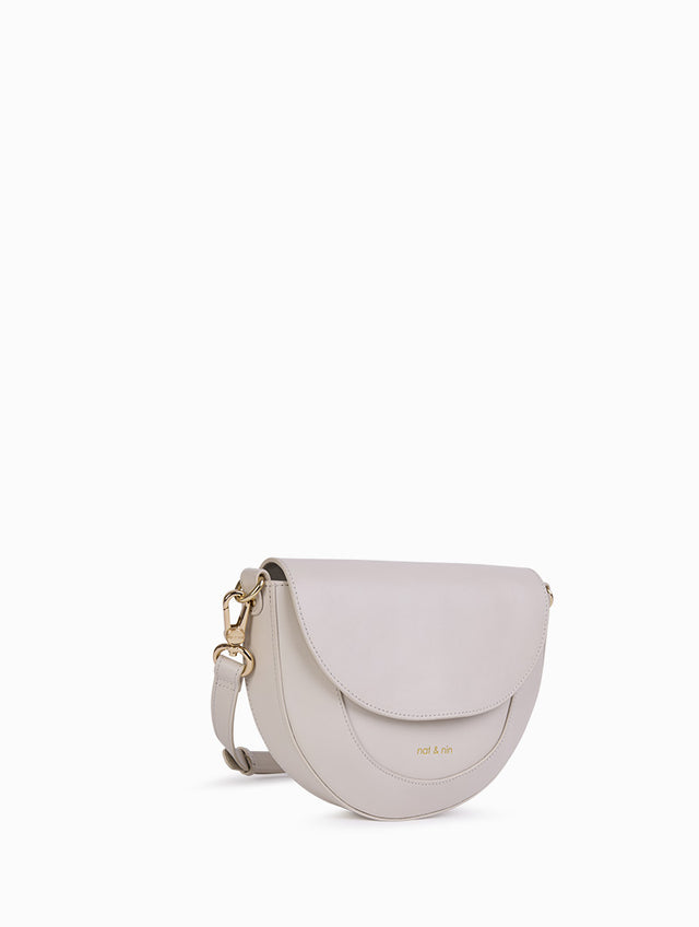 Nat & Nin Sacs Porté épaule Bora Blanc Argile
