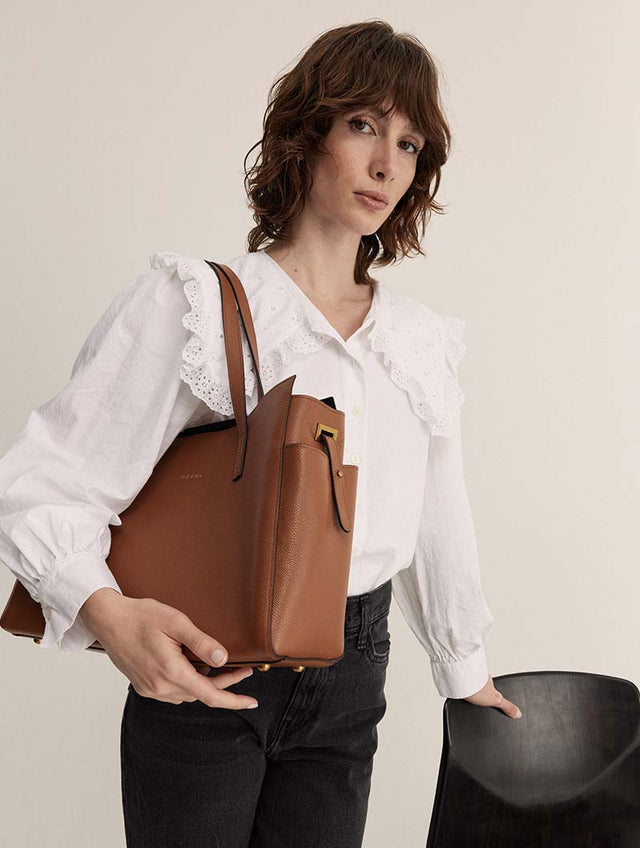 Nat & Nin Sacs Porté épaule Dakota Noisette