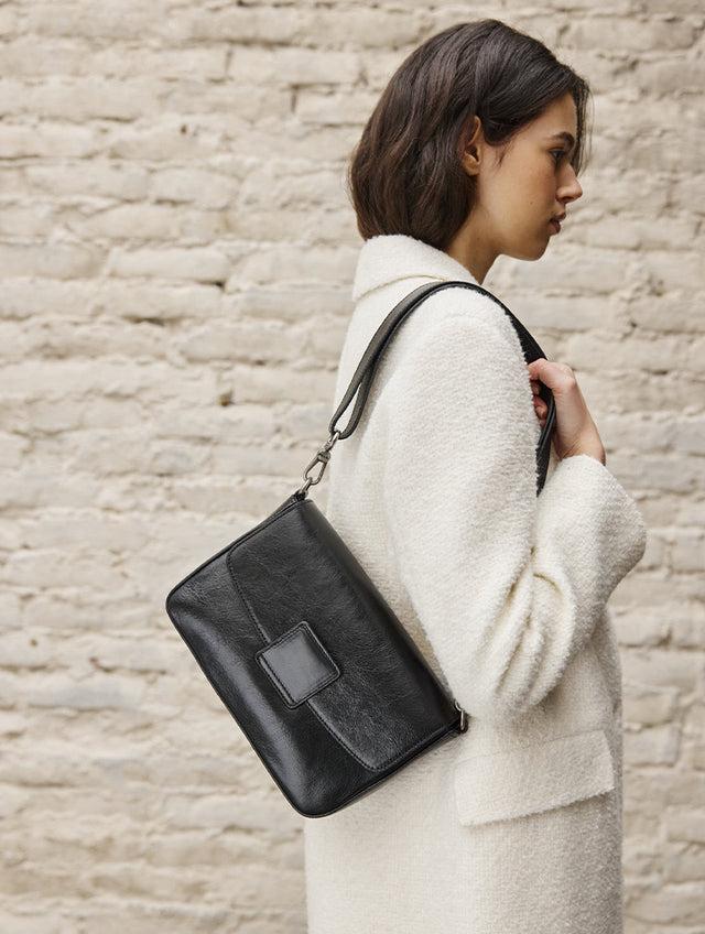 Nat & Nin Sacs Porté épaule Freja Noir Glace