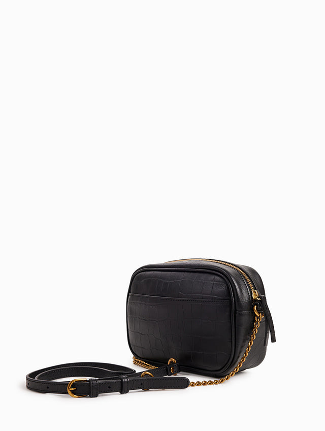Nat & Nin Sacs Porté épaule Geri Croc Noir