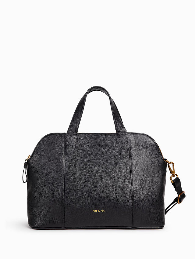 Nat & Nin Sacs porté épaule Jeanne Noir grainé