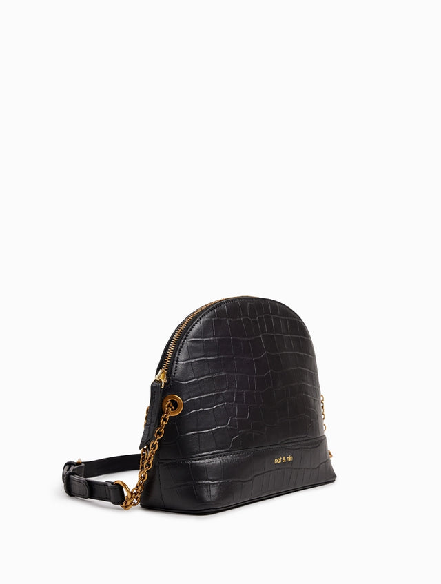 Nat & Nin Sacs Porté épaule Juliet Croc Noir
