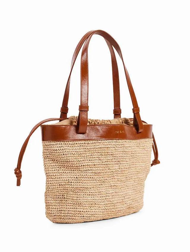 Nat & Nin Sacs Porté épaule Le Aligre Raphia