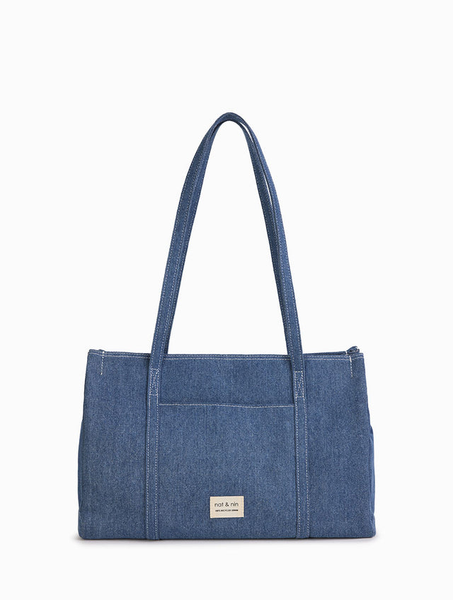 Nat & Nin Sacs Porté épaule Liam Denim Denim Blue