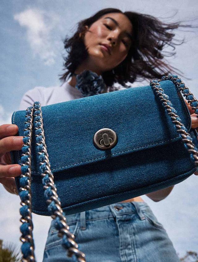 Nat & Nin Sacs Porté épaule Mini Grace Denim Denim