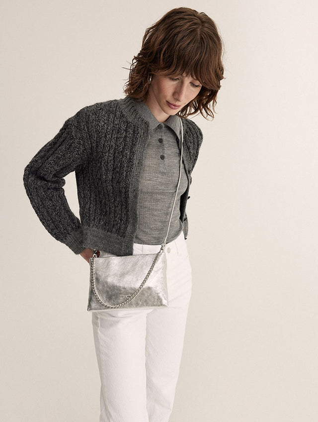 Nat & Nin Sacs Porté épaule Molly Aqua Silver