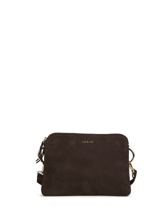 Nat & Nin Sacs porté épaule Nael Ébène peau de pêche