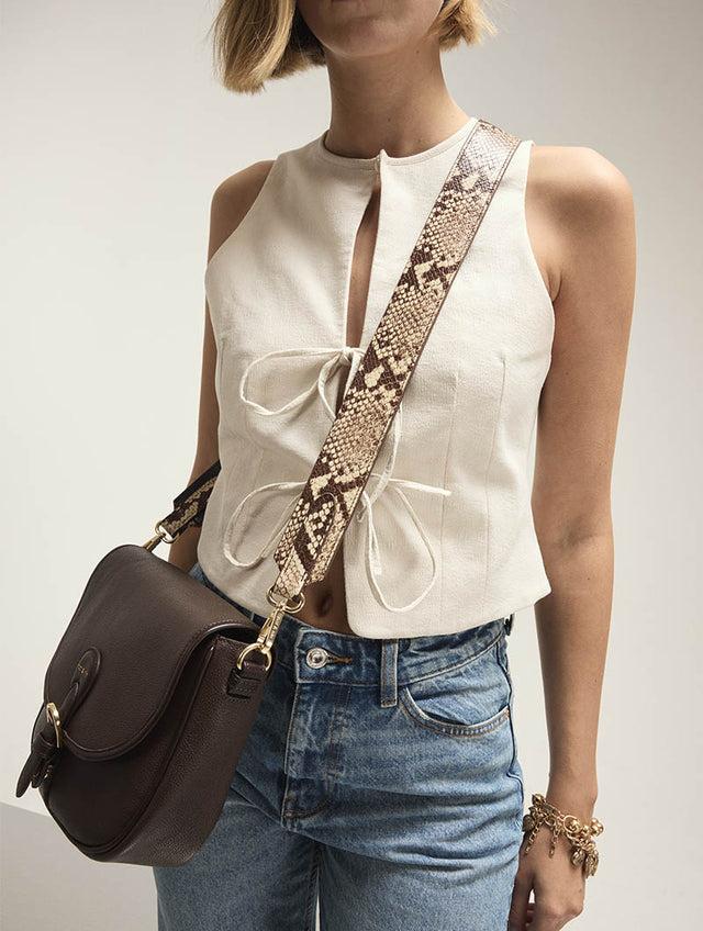 Nat & Nin Sacs Porté épaule Olivia Ébène Grainé