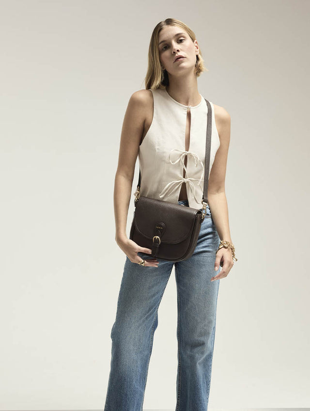 Nat & Nin Sacs Porté épaule Olivia Ébène Grainé