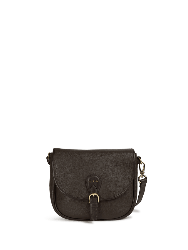 Nat & Nin Sacs porté épaule Olivia Ébène grainé