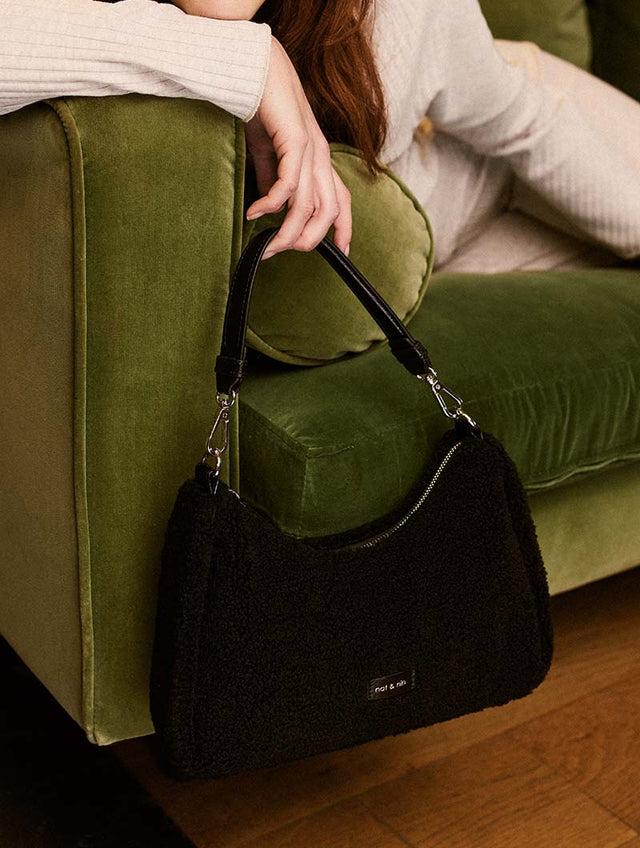 Nat & Nin Sacs Porté épaule Rejina Teddy Teddy Noir