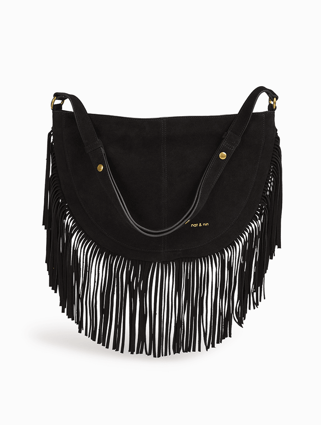 Nat & Nin Sacs Porté épaule Rodeo Franges Noir