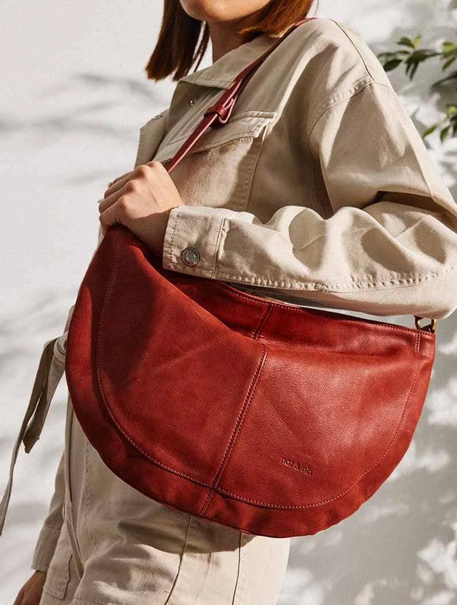 Nat & Nin Sacs Porté épaule Rodeo Terre De Sienne