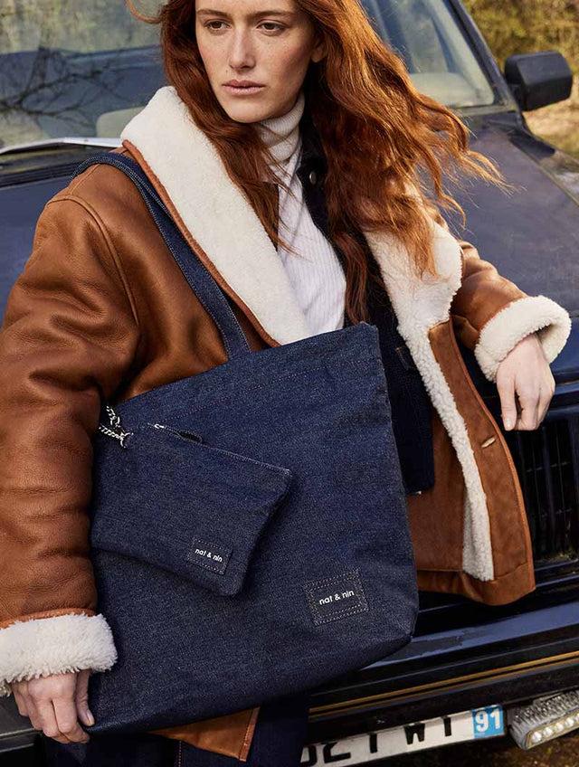 Nat & Nin Sacs Porté épaule Sunny Denim Denim Brut