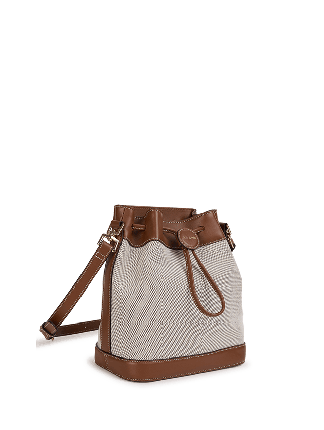 Nat & Nin Sacs Porté épaule Norah Toile Toile Noisette