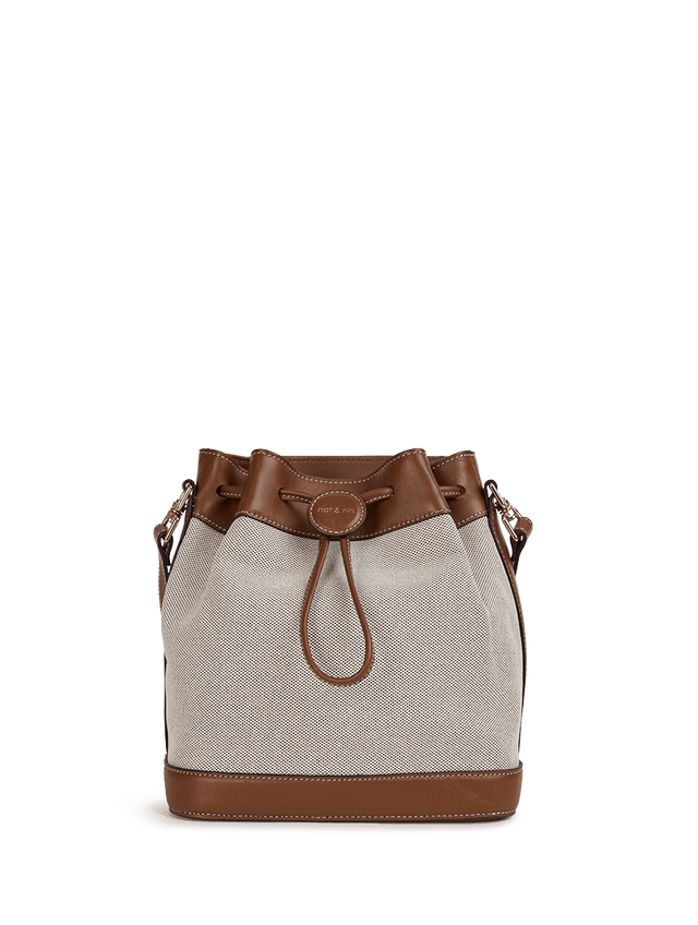 Nat & Nin Sacs porté épaule Norah Toile Toile Noisette