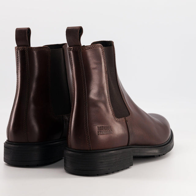 National Standard Boots / Bottines Chelsea En Cuir Nappa Marron