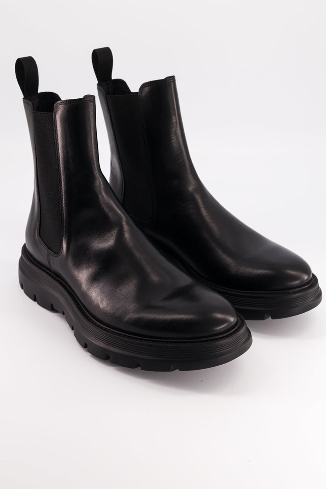 National Standard Bottines Chelsea En Cuir Nappa Noir