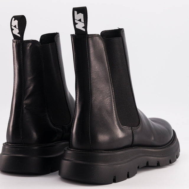 National Standard Bottines Chelsea En Cuir Nappa Noir