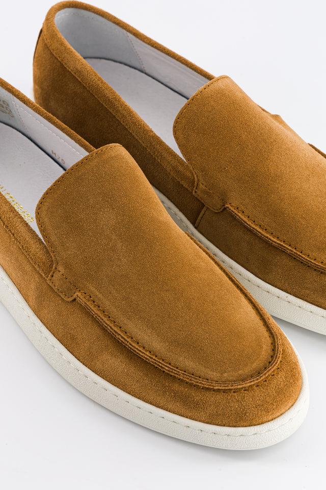 National Standard Loafers En Cuir Veau Velours Marron Pour Homme