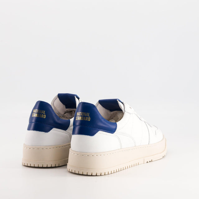 National Standard Sneakers Basket En Cuir Nappa Blanc Et Bleu