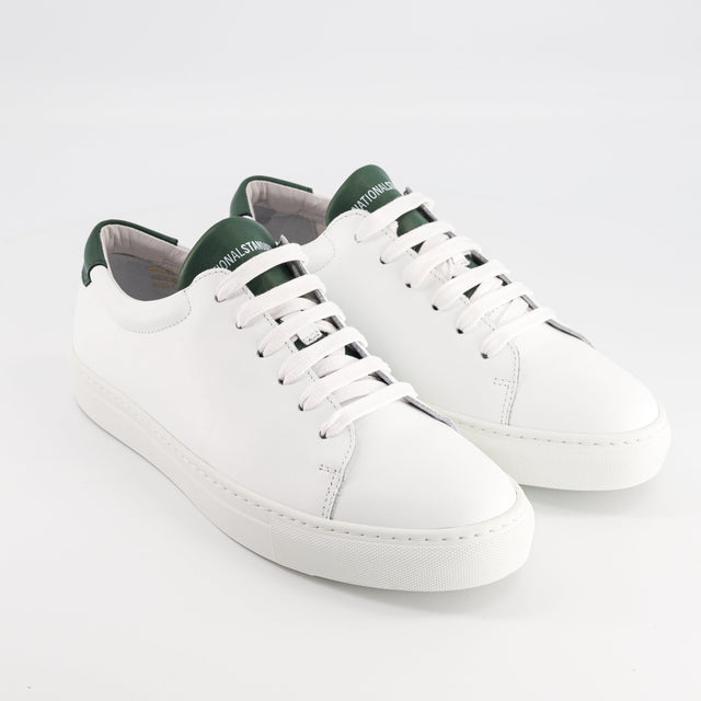 National Standard Sneakers Basses Cuir Blanc Et Vert Homme