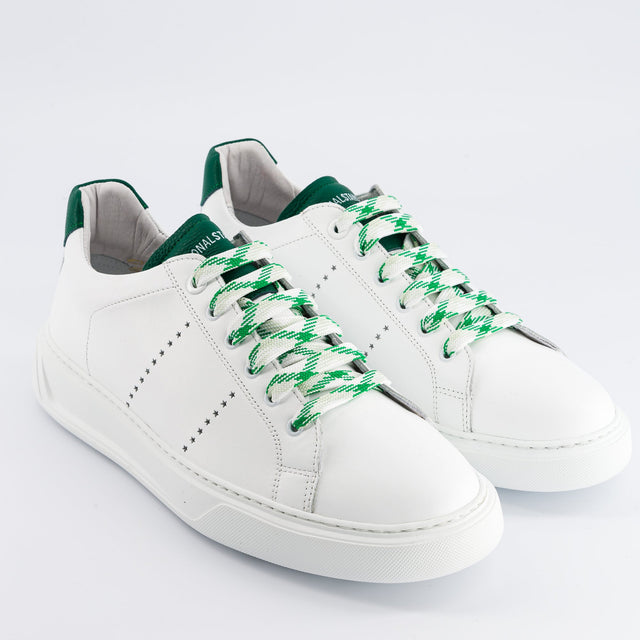 National Standard Sneakers Basses Cuir Nappa Blanc Et Vert
