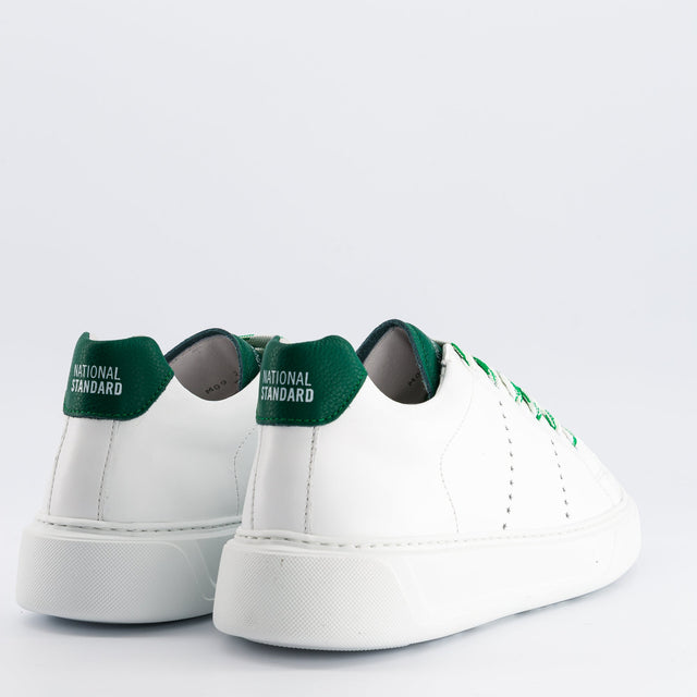 National Standard Sneakers Basses Cuir Nappa Blanc Et Vert