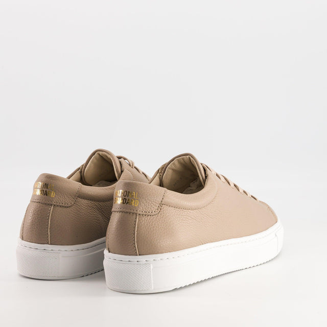 National Standard Sneakers Basses Cuir Nappa Grainé Beige