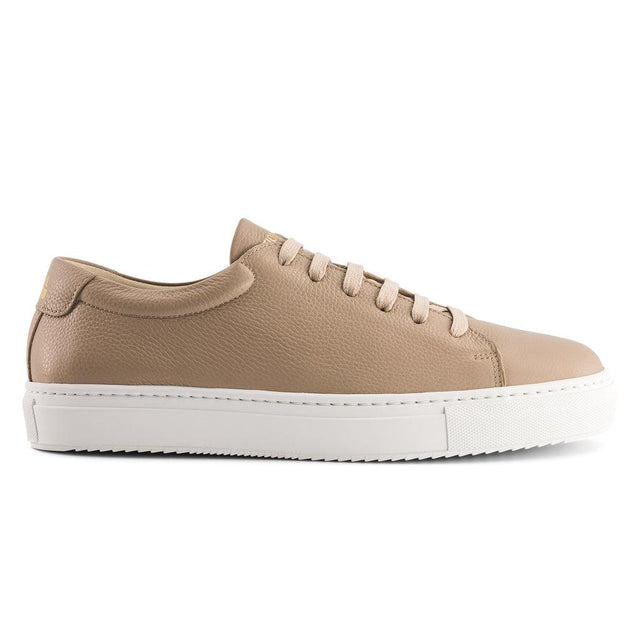 national standard Sneakers basses cuir nappa grainé beige