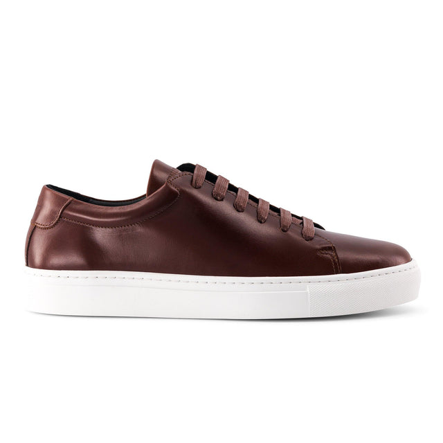 national standard Sneakers basses cuir nappa patiné cognac