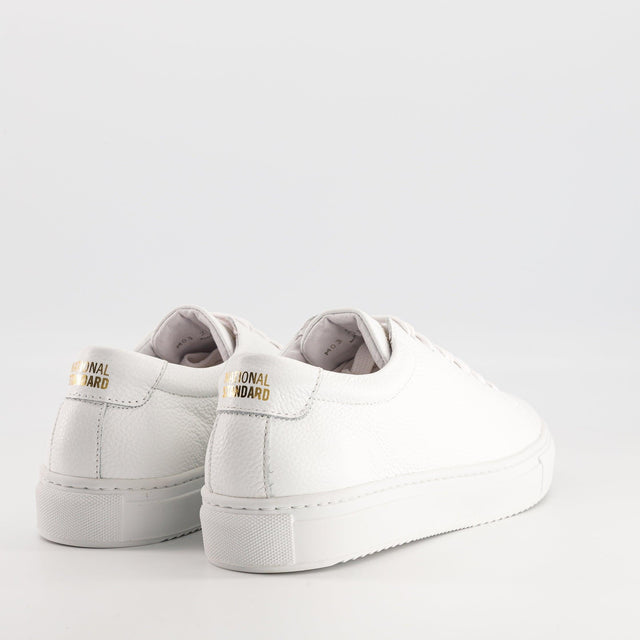 National Standard Sneakers Basses En Cuir Blanc Grainé
