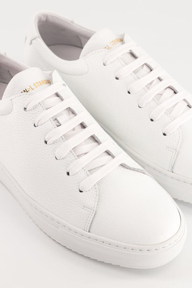 National Standard Sneakers Basses En Cuir Blanc Grainé