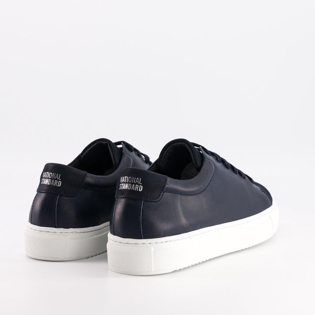 National Standard Sneakers Basses En Cuir Marine Pour Homme